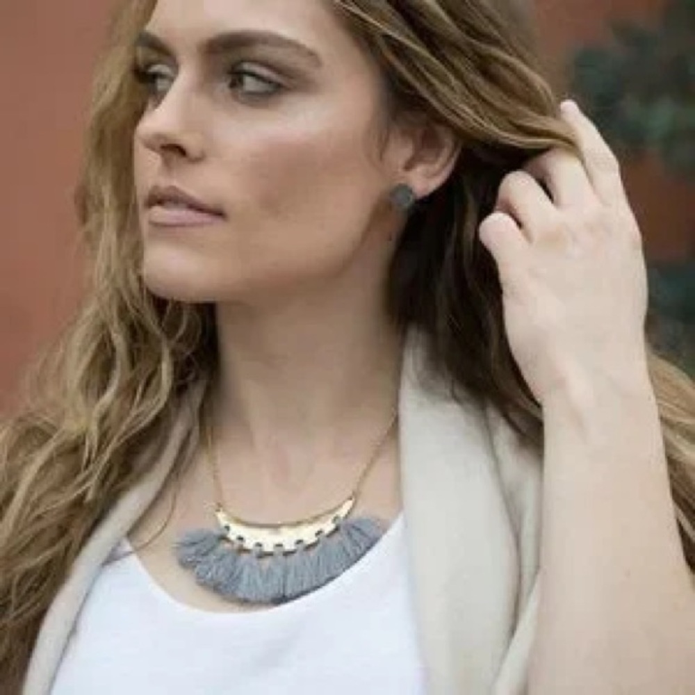 Plunder | Leticia Necklace Gold/Tassels Shabby Chic 20”